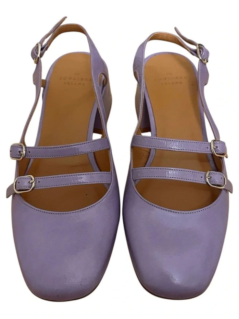Sézane Paula Babies in Patent Lilac Purple Size 38 / US 7-7.5